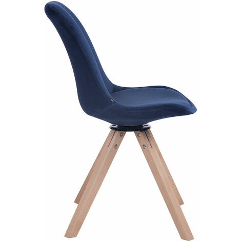 Chaise visiteur Troyes en velours avec piétement Carré Chaise visiteur Troyes en velours avec piétement Carré