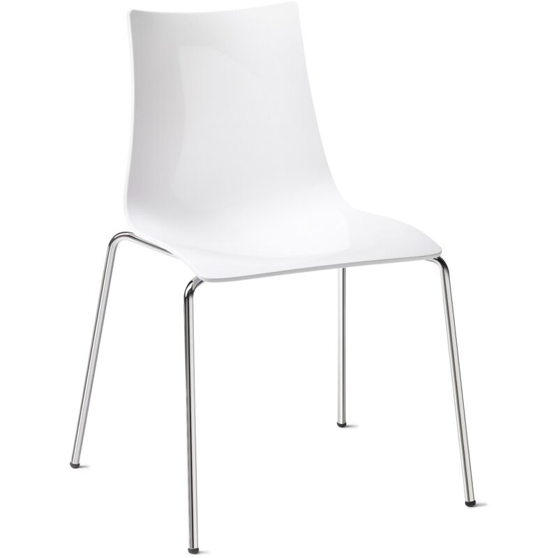 Scab Design - Chaise design, Chaise Zebra antishock 4 pieds métal Blanc en Plastique