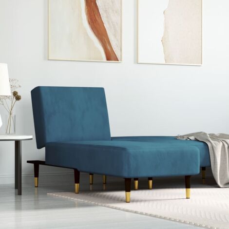 Chaiselongue Blau Samt vidaXL