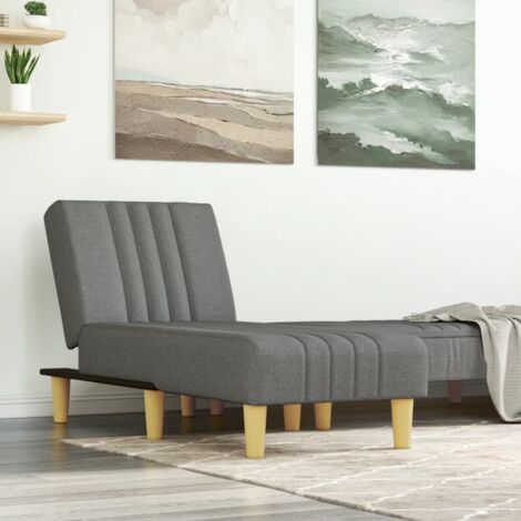 Chaiselongue Dunkelgrau Stoff vidaXL