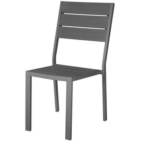 Chaises à Lattes Valletta Grises - Lot de 4 - Bolero