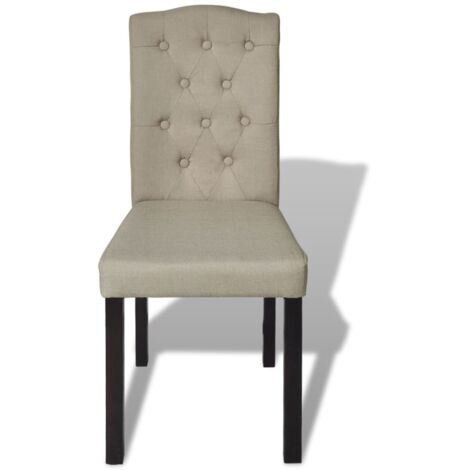 Chaises à manger  Chaise de cuisine lot de 4 poil de chameau tissu