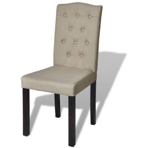 Chaises à manger  Chaise de cuisine lot de 6 poil de chameau tissu