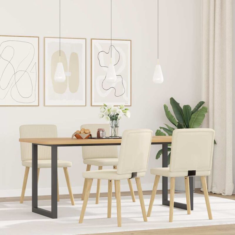 Chaises à manger lot de 4 Lin vidaXL