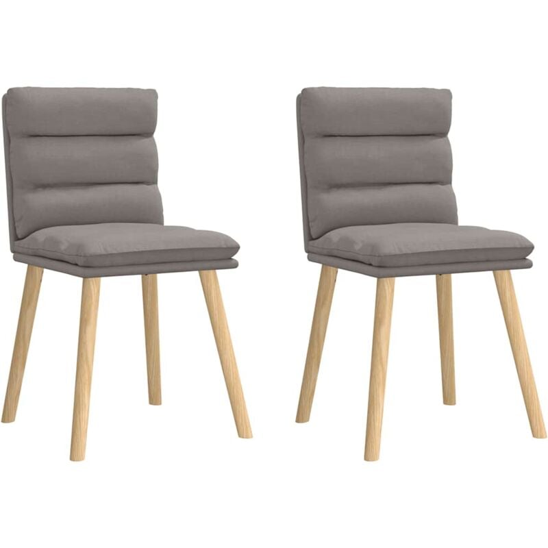 Chaises à manger lot de 2 taupe tissu Vidaxl