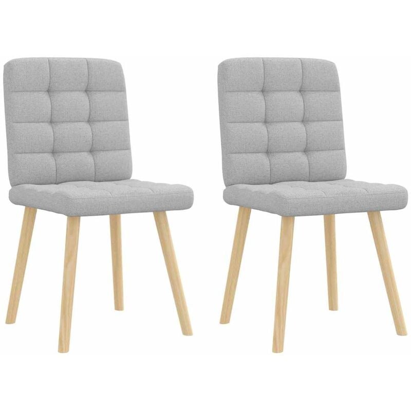 Chaises à manger lot de 2 gris nuage tissu Vidaxl