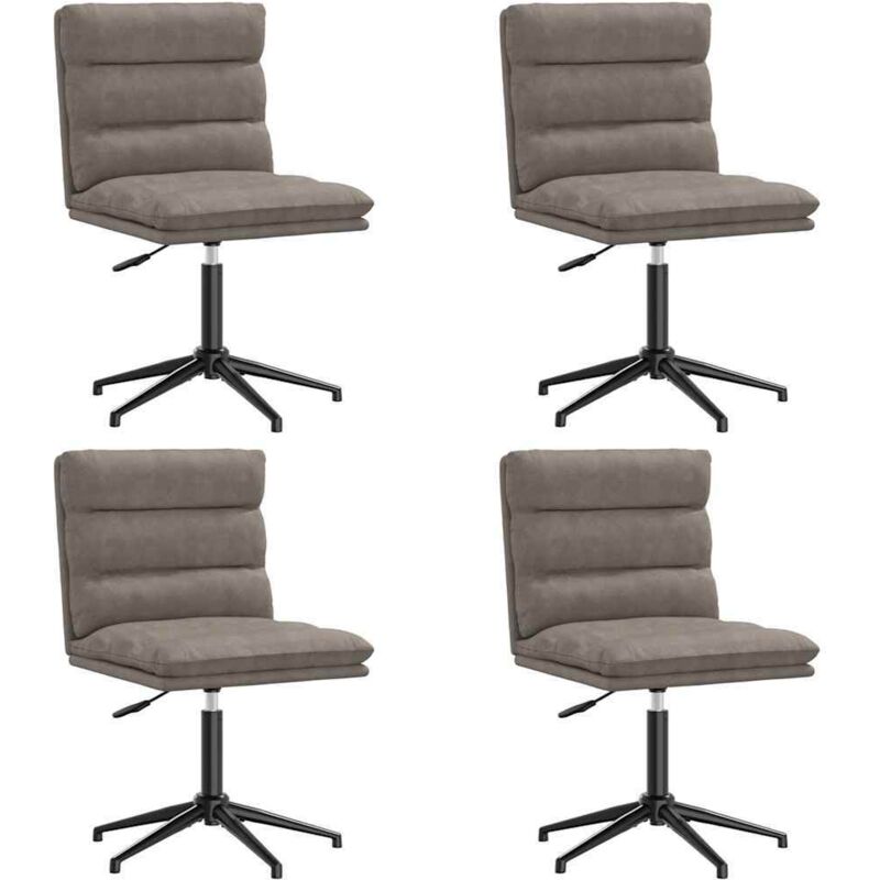 Chaises à manger lot de 4 gris similicuir vidaXL