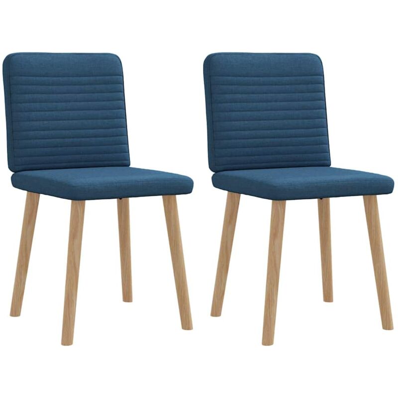 Chaises à manger lot de 2 bleu tissu Vidaxl