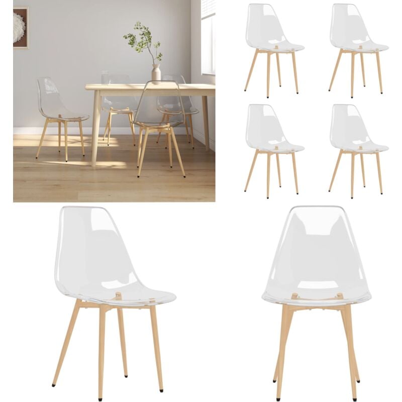 Vidaxl - Chaises à manger lot de 4 Transparent pet - Chaise De Salle à Manger - Chaises Transparentes - Chaises Modernes - Chaises Design - Chaises