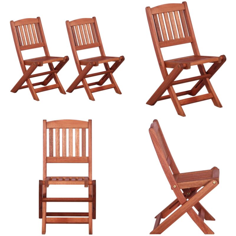 Chaises à manger pour enfants lot de 2 Bois d'eucalyptus - Chaise Enfant - Chaise Jardin - Mobilier Enfant - Table Et Chaises Enfant - Terrasse