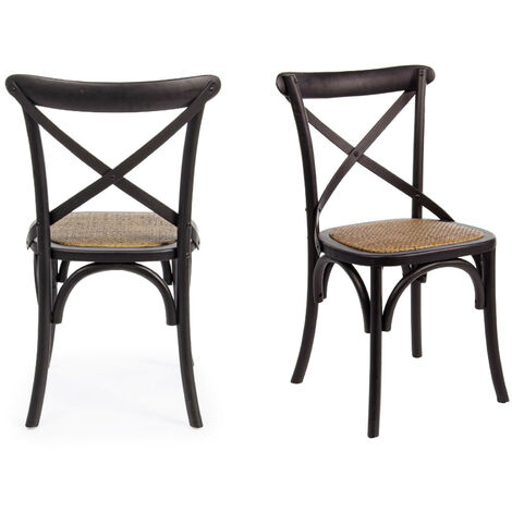 Chaises bistrot en rotin (lot de 2) - ESTAMINET