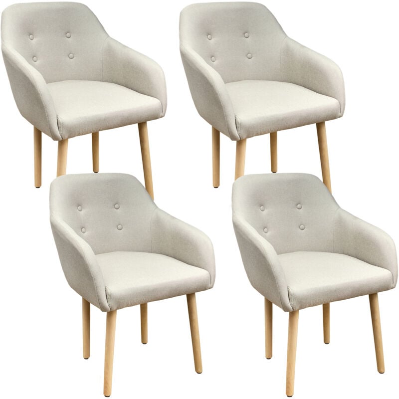 Kingpower - Chaises Chaises de salle à manger en ensembles de 2, 4, 6, 8 Fauteuils Chaises rembourrées Fauteuils avec accoudoirs Chaise bois