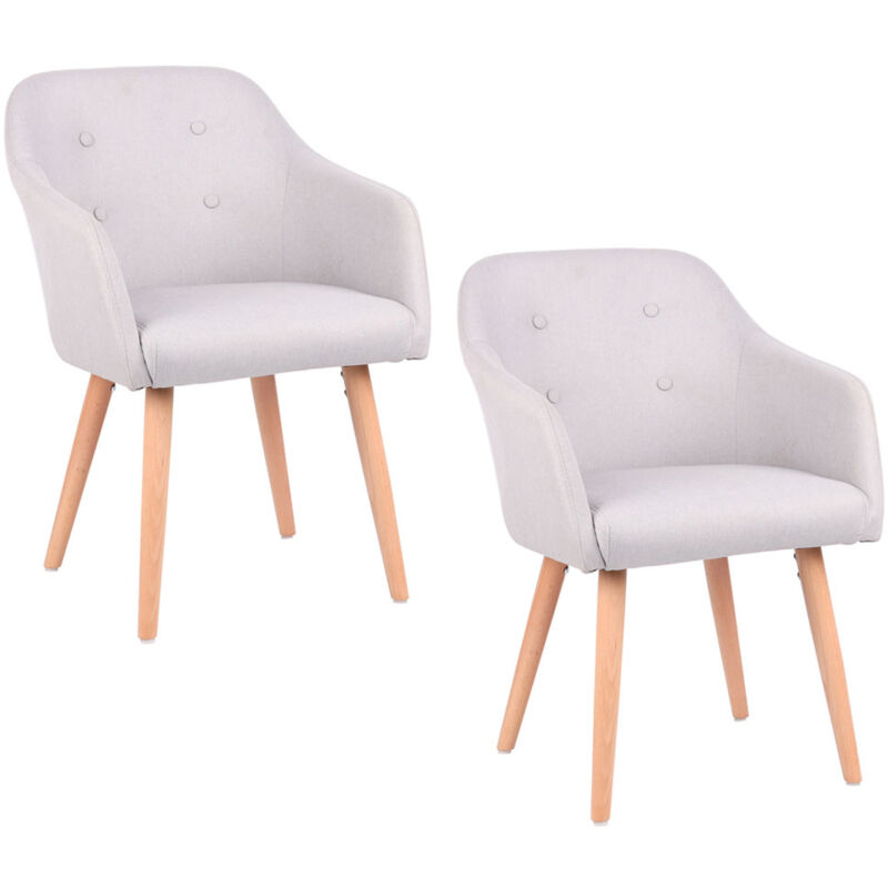 Kingpower - Chaises Chaises de salle à manger en ensembles de 2, 4, 6, 8 Fauteuils Chaises rembourrées Fauteuils avec accoudoirs Chaise bois