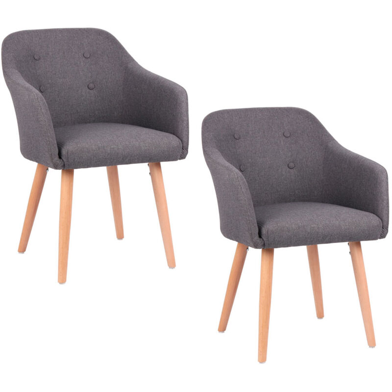 Kingpower - Chaises Chaises de salle à manger en ensembles de 2, 4, 6, 8 Fauteuils Chaises rembourrées Fauteuils avec accoudoirs Chaise bois