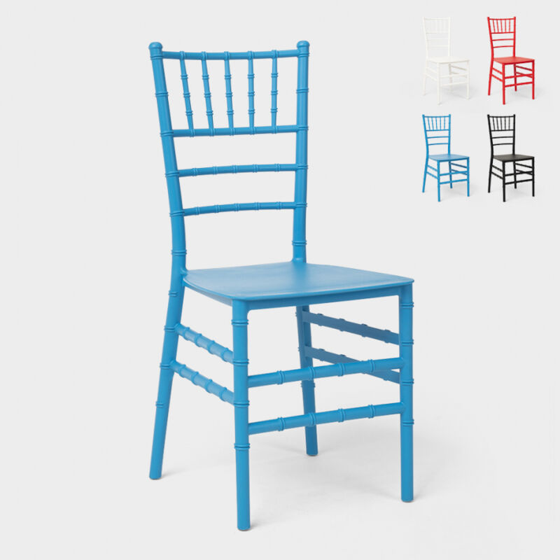 Chaises classiques et traditionnelles pour les cérémonies de restauration et les mariages Chiavarina X | Bleu