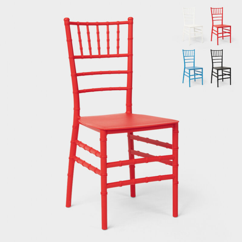 Chaise design pour cérémonies restauration et mariages Chiavarina X - Rouge