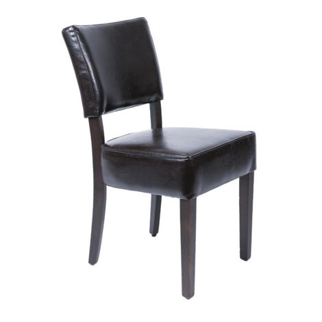 Chaises Confortables en Simili Cuir Marron Foncé - Lot de 2 - Bolero