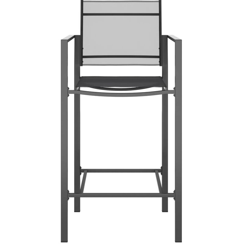 Chaises de bar 2 pcs Anthracite Textilène Chaises de bar 2 pcs Anthracite Textilène