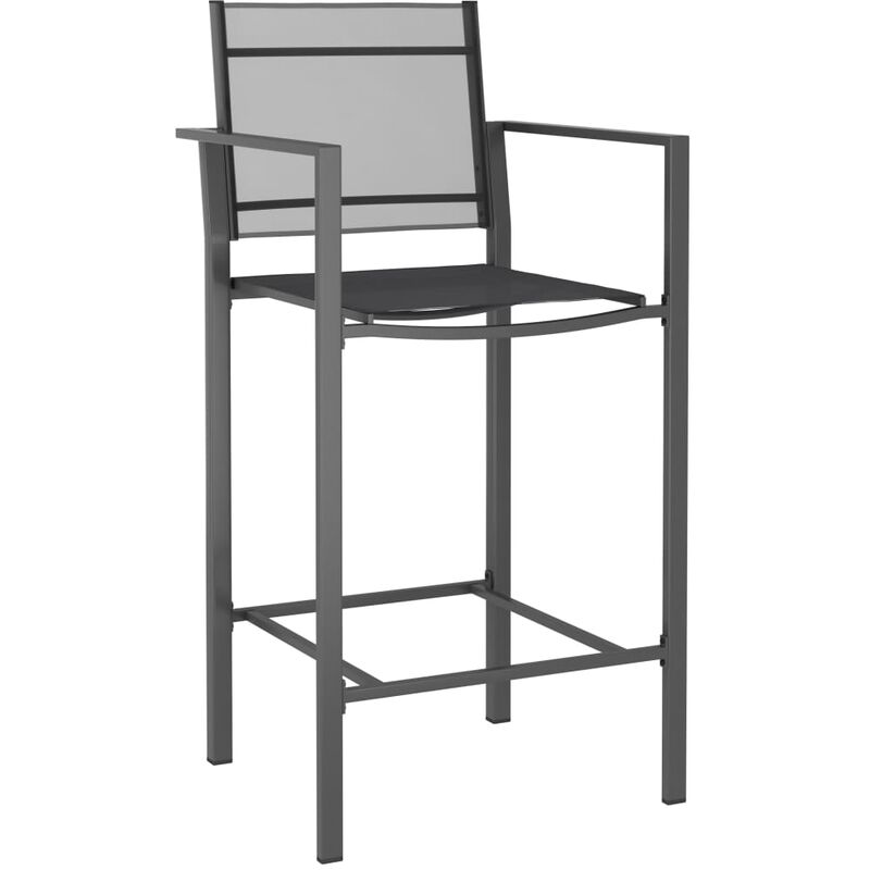 Chaises de bar 2 pcs Anthracite Textilène Chaises de bar 2 pcs Anthracite Textilène