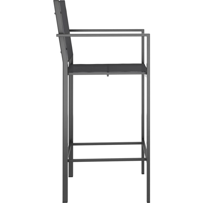 Chaises de bar 2 pcs Anthracite Textilène Chaises de bar 2 pcs Anthracite Textilène