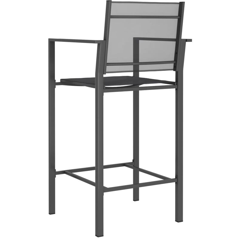 Chaises de bar 2 pcs Anthracite Textilène Chaises de bar 2 pcs Anthracite Textilène