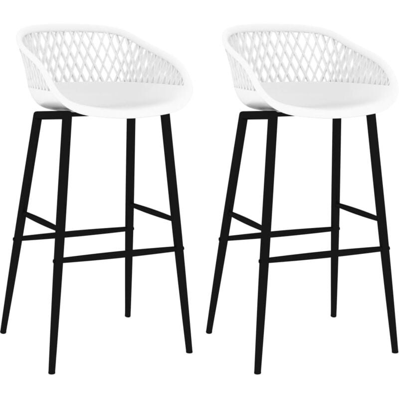Chaises de bar lot de 2 blanc Vidaxl