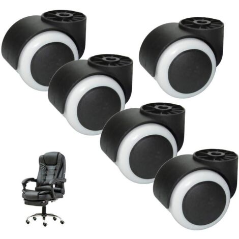 Chaises de bureau à roulettes, Roues, Roulettes sans tige de 2 pouces, Roulettes silencieuses pour meubles, Roulettes pour chaises de bureau de type lourd