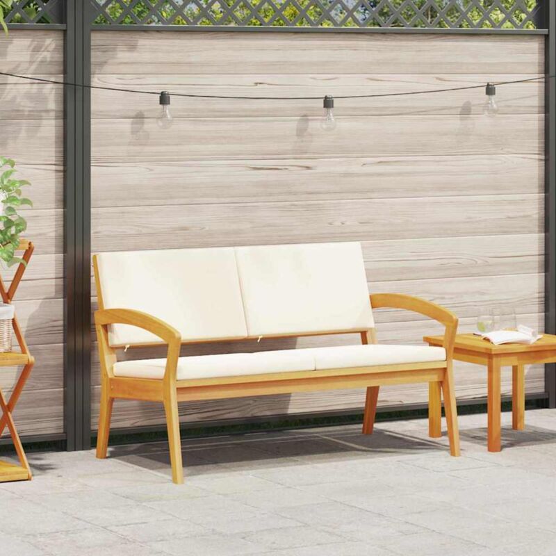 Vidaxl - Banc de jardin avec coussin Marron Bois d'acacia massif