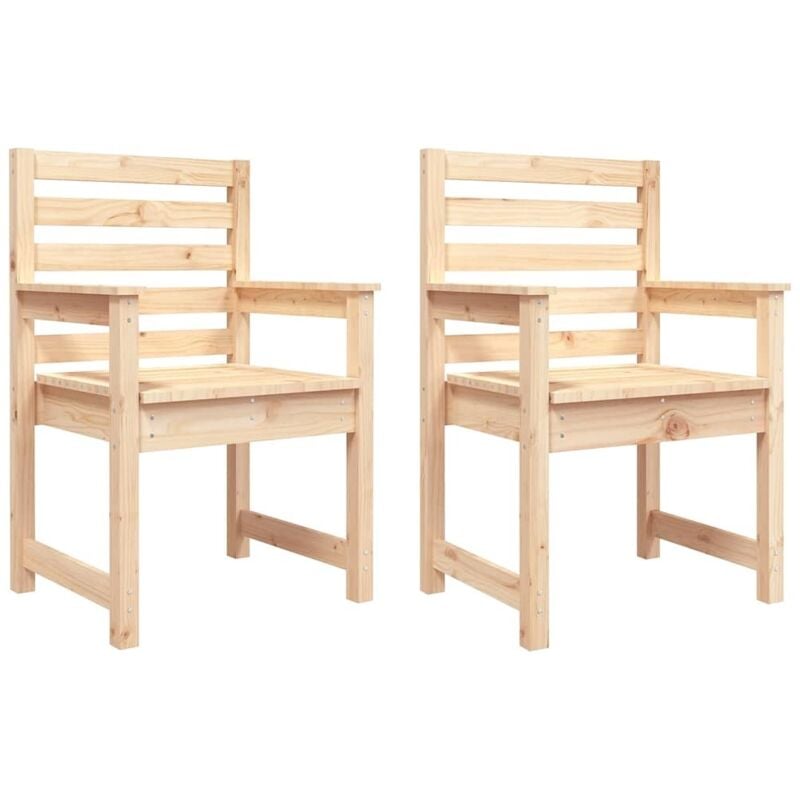 Vidaxl - Chaises de jardin lot de 2 60x48x91 cm bois massif de pin