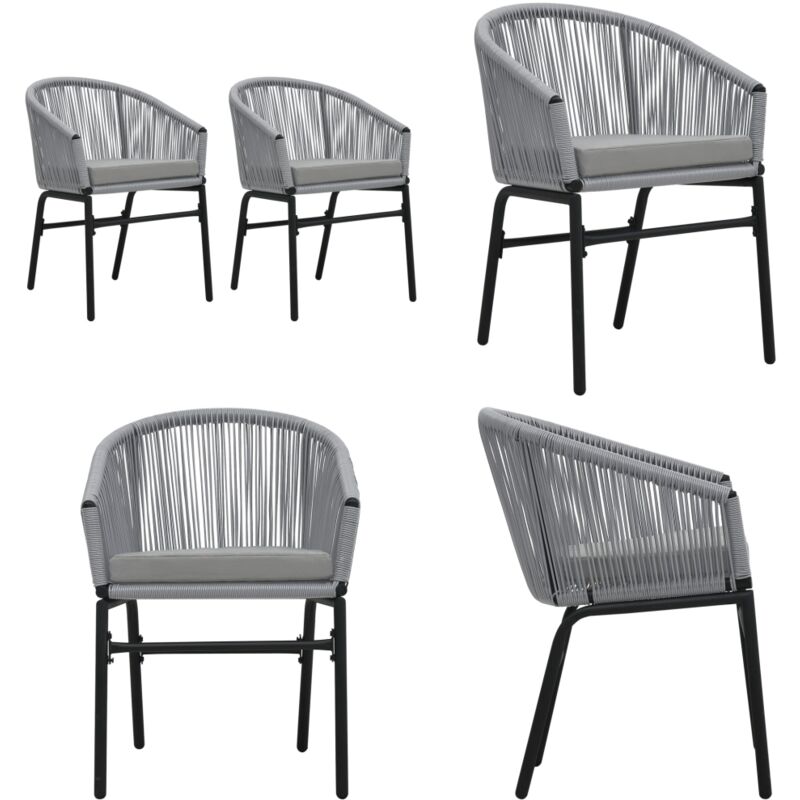 Chaises de jardin lot de 2 Anthracite Rotin pe - Chaise De Jardin - Chaise Extérieure - Mobilier De Jardin - Rotin pe - Fauteuil De Jardin - Home &