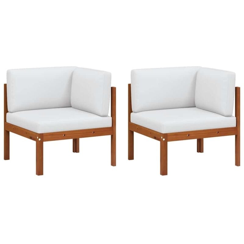 Vidaxl - Canapés d'angle de jardin 2 pcs avec coussins Bois d'acacia