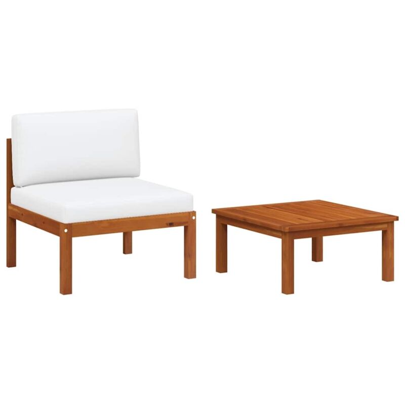 Vidaxl - Salon de jardin 2 pcs avec coussins Bois d'acacia solide