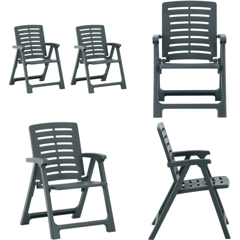 Chaises de jardin lot de 2 Plastique Vert - Chaise De Jardin - Meubles De Jardin - Mobilier De Jardin - Chaise Extérieure - Chaise En Plastique