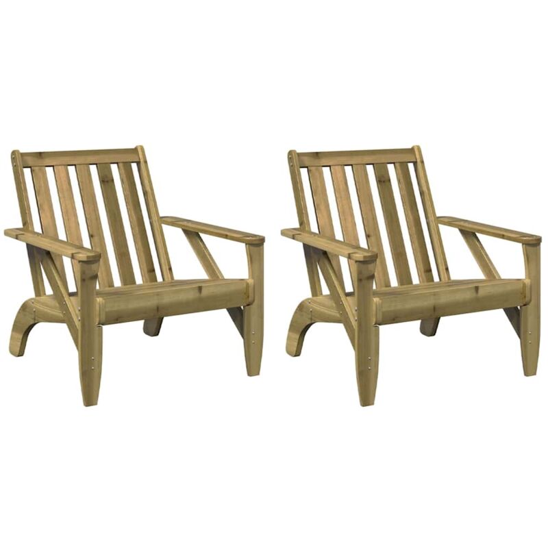 Chaises de jardin adirondack lot de 2 75x77x77 cm Vidaxl