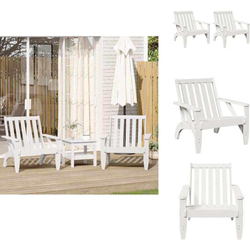 Chaises de jardin adirondack lot de 2 75x77x77 cm - Chaise De Jardin Adirondack - Chaises De Jardin Adirondack - Chaise De Jardin - Chaise Relax