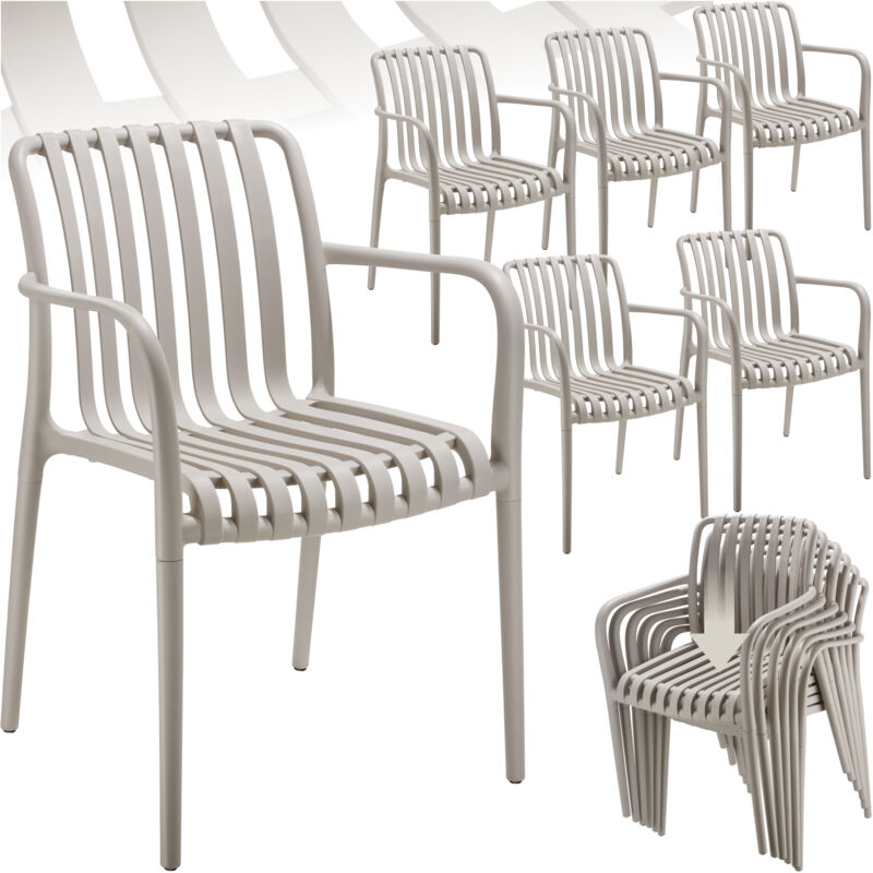 Tectake - Chaises de jardin résistant aux intempéries et aux uv facile d'entretien