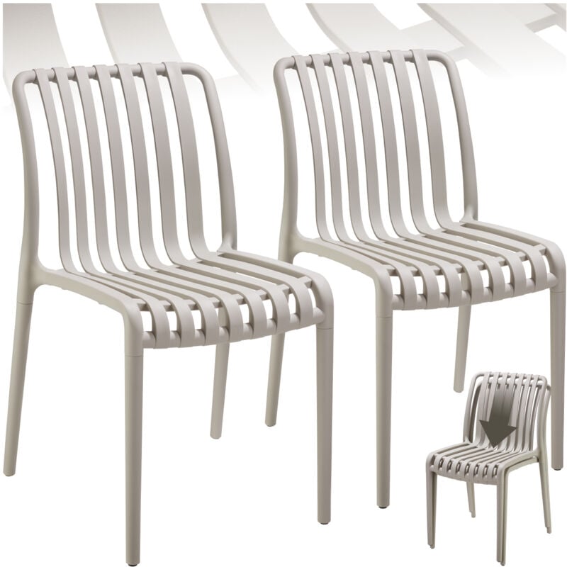 Chaises de jardin alcudia résistantes aux intempéries et empilables -