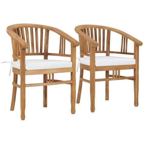 Chaise de Jardin Bois de Teck Solide Terrasse Multicolore 1/2 pcs vidaXL