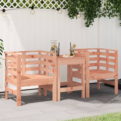 Chaises de jardin-Chaise de terrasse-Chaise d'extérieur lot de 2 61,5x53x71 cm bois massif de douglas