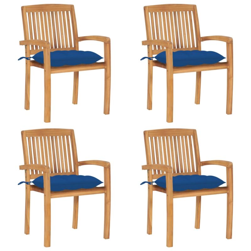 Furniture Limited - Chaises de jardin empilables avec coussins 4