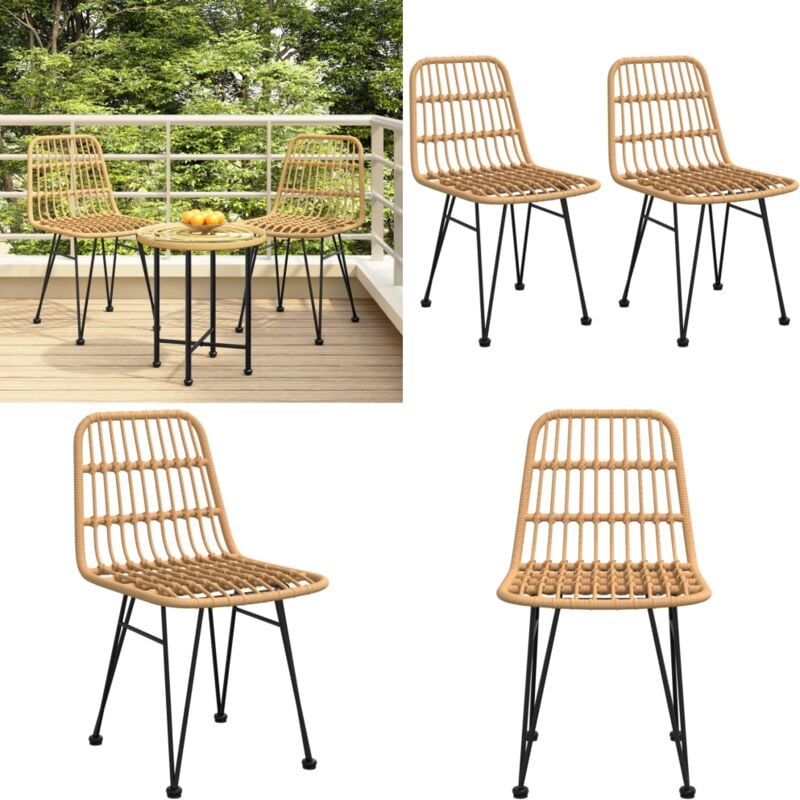 Vidaxl - Chaises de jardin lot de 2 48x62x84 cm Résine tressée - Chaise De Jardin - Meubles De Jardin - Salon De Jardin - Rotin Synthétique - Chaise