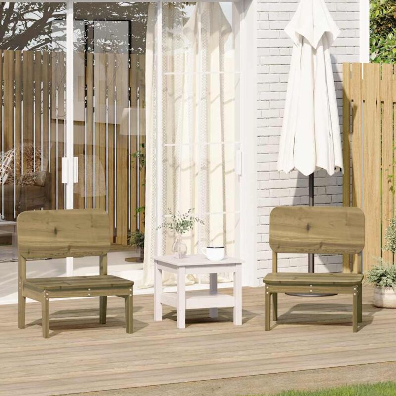 Chaises de jardin lot de 2 cire marron 60x52,5x72 cm - Vidaxl