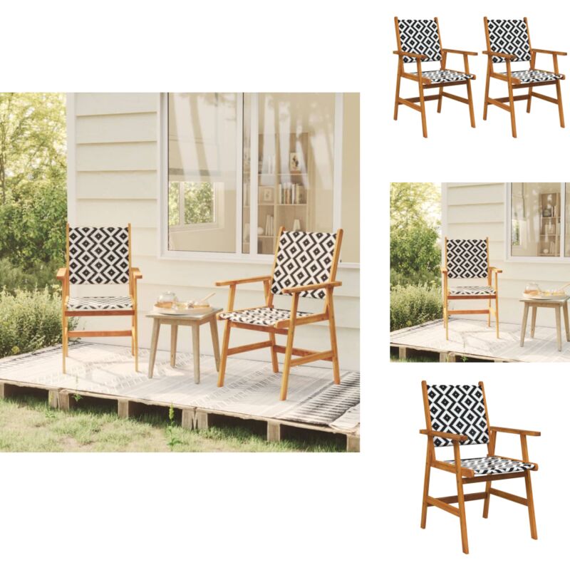 Vidaxl - Chaises de jardin lot de 2 Bois d'acacia solide - Chaise De Jardin - Fauteuil De Jardin - Mobilier De Jardin - Chaise En Bois - Chaise