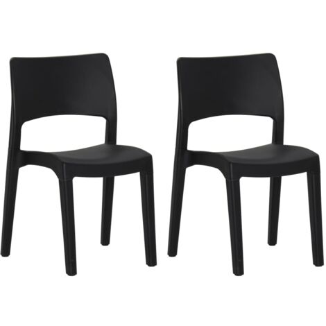 Chaises de jardin lot de 2 Polypropylène Anthracite vidaXL