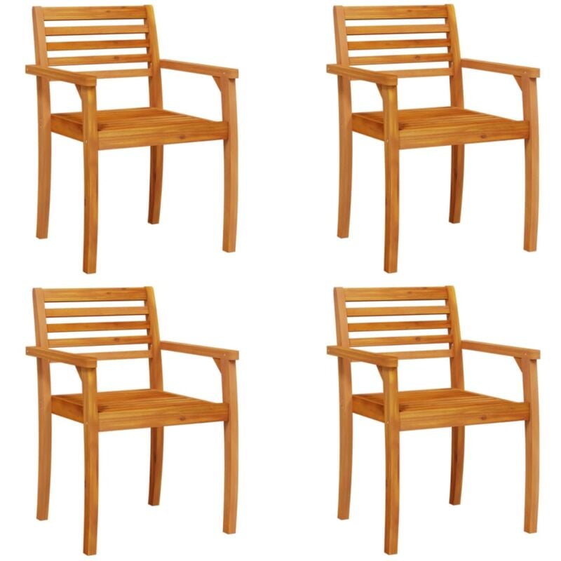 Vidaxl - Chaises de jardin lot de 4 59x55x85 bois massif d'acacia
