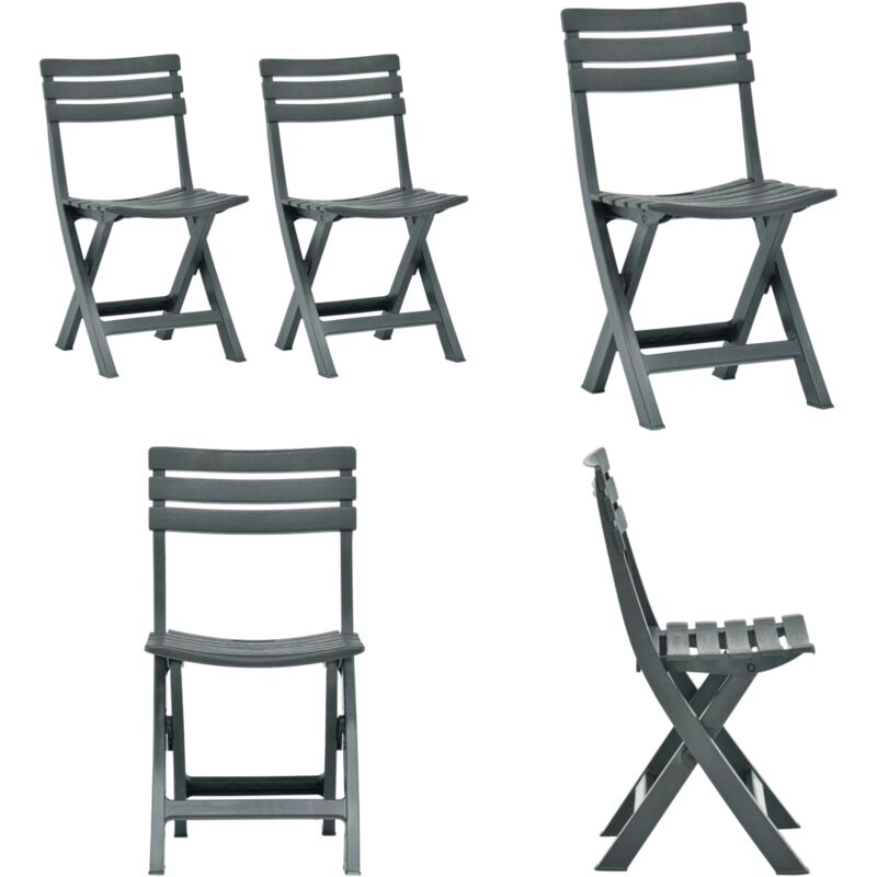 Chaises de jardin pliables 2 pcs Plastique Vert - Chaise De Jardin - Chaise Pliable - Mobilier De Jardin - Chaises Bistrots - Terrasse - Home & Living