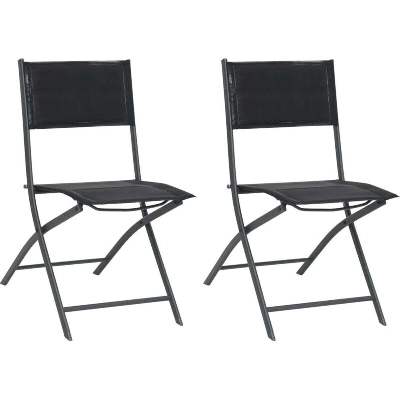 Vidaxl - Chaises de jardin pliables lot de 2 Acier et textilène