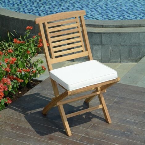 Chaises de jardin pliantes en teck Barbade (lot de 2)