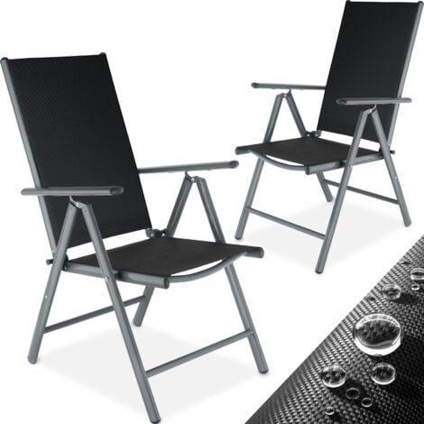 TECTAKE chaises de jardin pliantes Pliable Dossier réglable en 7 positions