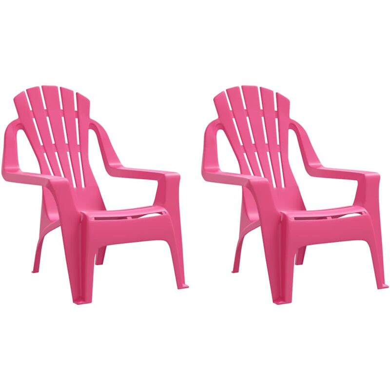Vidaxl - Chaises de jardin pour enfants lot de 2 rose 37x34x44 cm pp